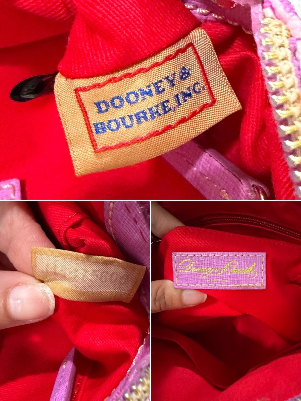 Dooney & Bourke Lilac/Pink Floral Pattern Hydrangea Mini Satchel Purse Rare/Cute - Picture 8 of 8